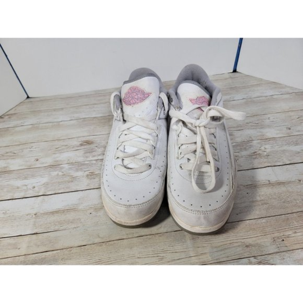GS Air Jordan 2 Low 2005 Sneakers 6Y White Womens Pink Retro Leather 20 Years